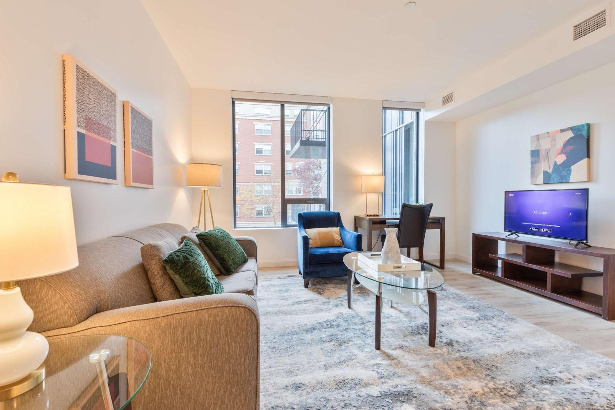 Apartment Luxury With Kitchen & Gym Boston